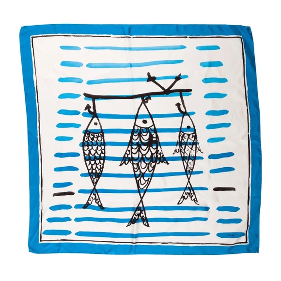 Silk Prada Fish Scarf - Picture 1 of 3